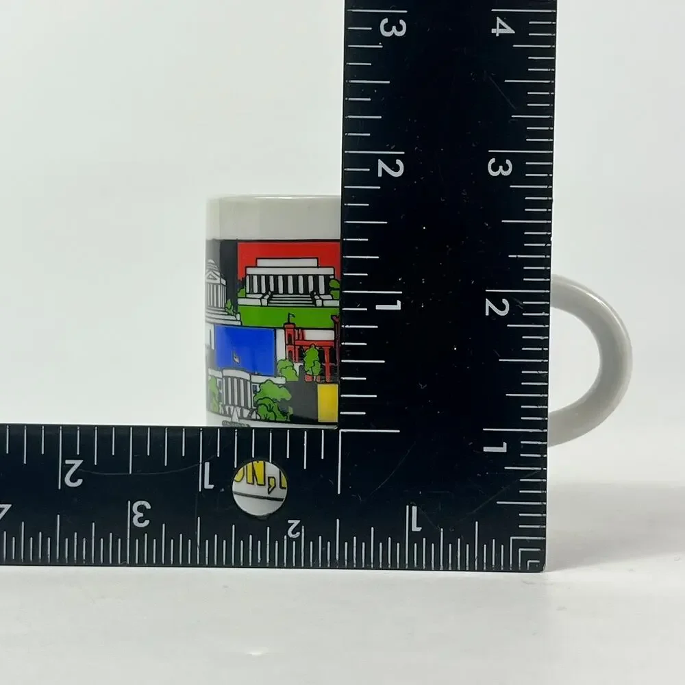 Washington DC Miniature Novelty Mug Cup Travel Souvenir Capitol Monument Vintage - Picture 8 of 9